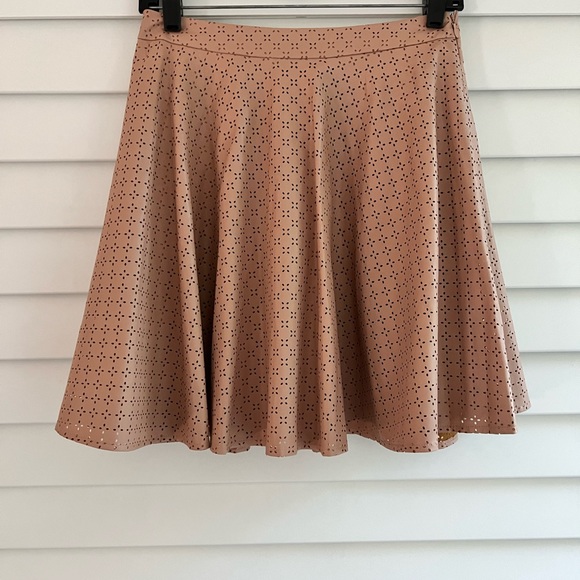 ANTHROPOLOGIE Sunday In Brooklyn Astral Swing Skirt, Vegan Leather Y2K - Picture 8 of 9